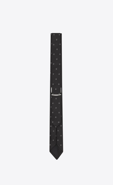 Tie with little jacquard squares